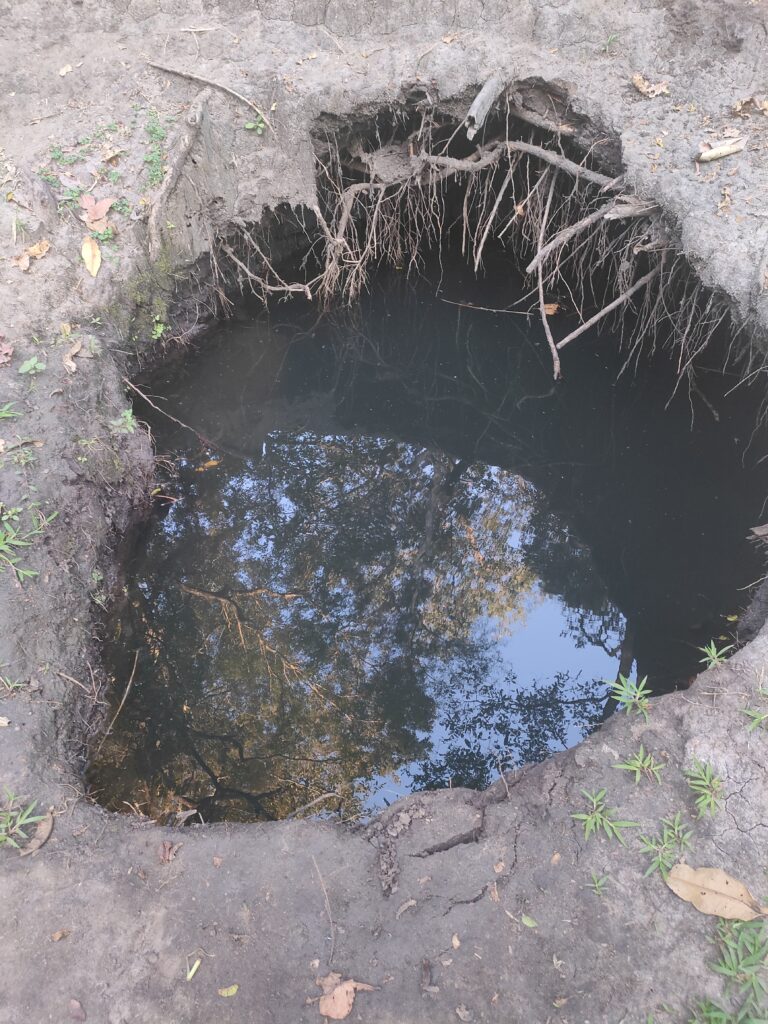 Waterhole at tribal village